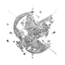 A zipper merging with puzzle pieces, symbolizing the client's passion for problem-solving and finding connections tattoo design idea