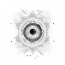 sharingan with 999 around it tattoo design idea