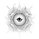 sharingan with 999 around it tattoo design idea