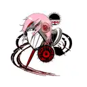 sharingan with 999 around it tattoo design idea