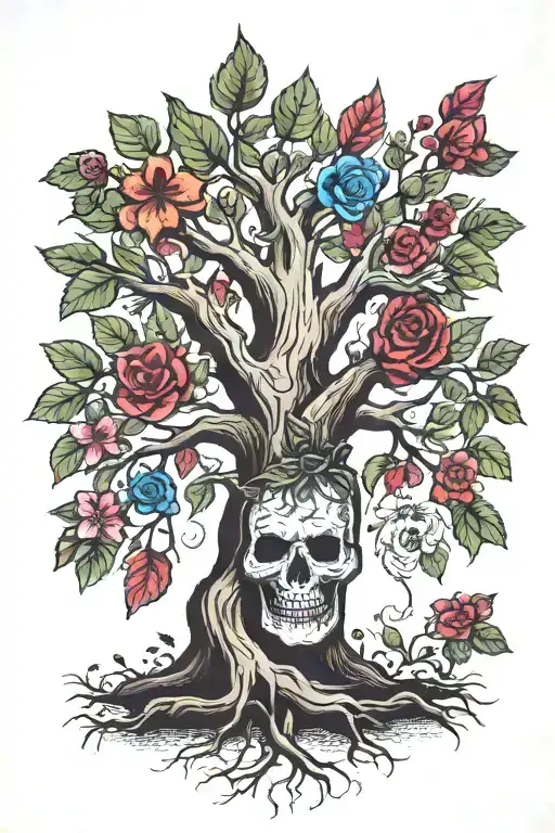 The tree that will be used to make your coffin is already growing. tattoo design idea