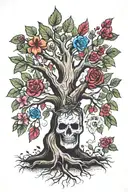 The tree that will be used to make your coffin is already growing. tattoo design idea