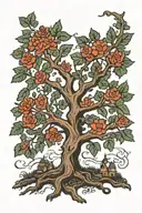 The tree that will be used to make your coffin is already growing. tattoo design idea