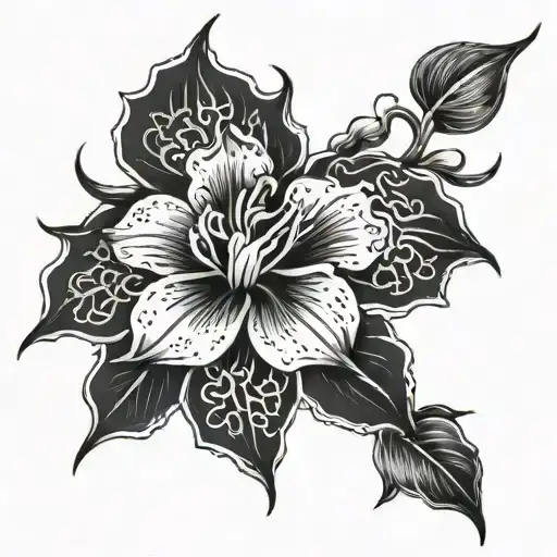 Hong Kong Bauinia tattoo design idea