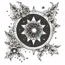 and under the constellation of Orion her delicate areola flickers tattoo design idea