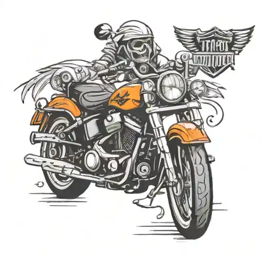 feast harley davidson tattoo design idea