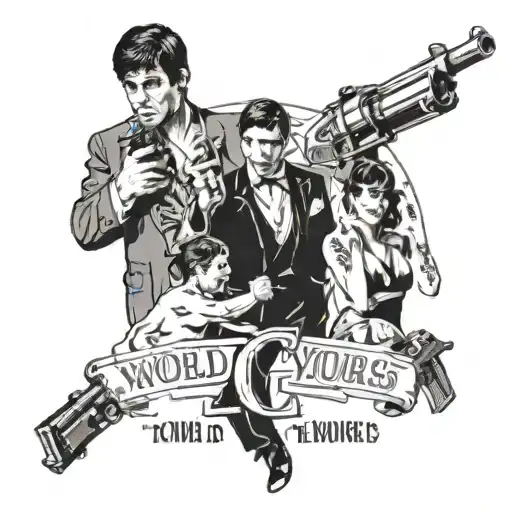 scarface film the world is yours tattoo design idea