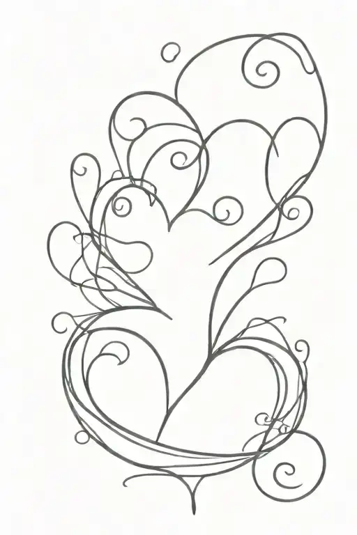 cara mia heart mon cher tattoo design idea