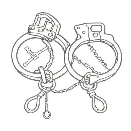 submission handcuffs marked property of Master   tattoo design idea