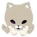 cat face with 3 eyes  tattoo design idea