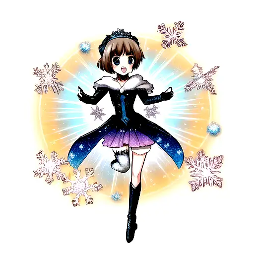 stelar dust snowflakes  tattoo design idea