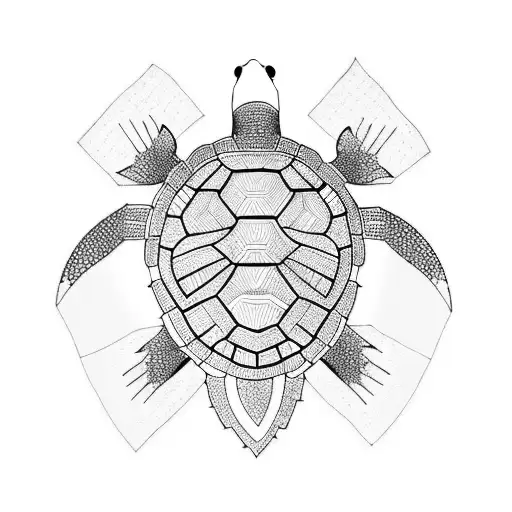 Turtle tattoo design idea