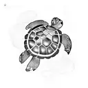 Turtle tattoo design idea