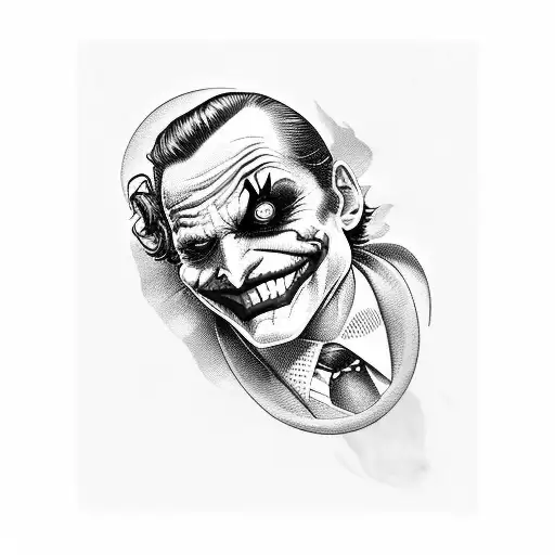joker sin rostro tattoo design idea