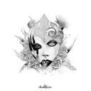 Arlequin sin rostro tattoo design idea