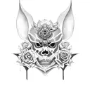 Arlequin sin rostro tattoo design idea