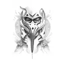 Arlequin sin rostro tattoo design idea