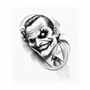 joker sin rostro tattoo design idea
