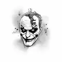 joker sin rostro tattoo design idea