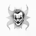 joker sin rostro tattoo design idea