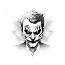 joker sin rostro tattoo design idea