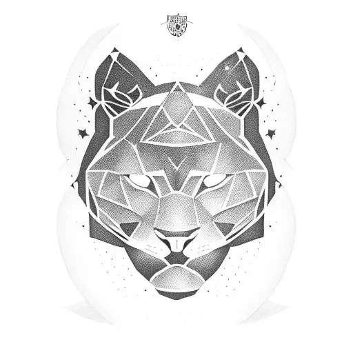 panther below stars Mandela  tattoo design idea