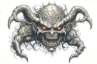 Scary Demon tattoo design idea