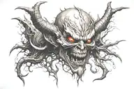 Scary Demon tattoo design idea