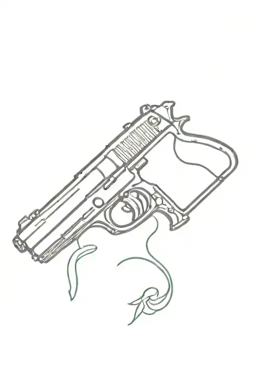 small gun for suicide prevention tattoo design idea