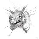 Erlenmeyer with adrenaline molecule  tattoo design idea