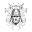 spartan warrior tattoo design idea