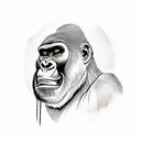 gorilla screaming  tattoo design idea