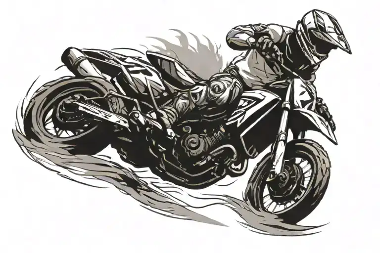 motocross accident tattoo tattoo design idea