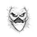 zombie bite tattoo design idea