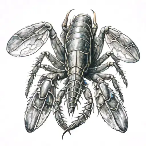 crayfish tattoo design idea