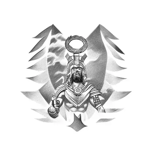 spartan Greek mythological  tattoo design idea