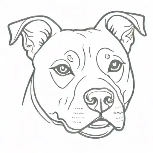 staffy dog outline tattoo tattoo design idea