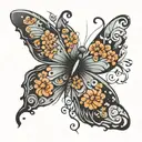 Semicolon butterfly tattoo tattoo design idea
