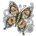 Semicolon butterfly tattoo tattoo design idea
