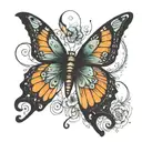 Semicolon butterfly tattoo tattoo design idea