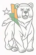 Budweiser, bear, Irish flag tattoo design idea