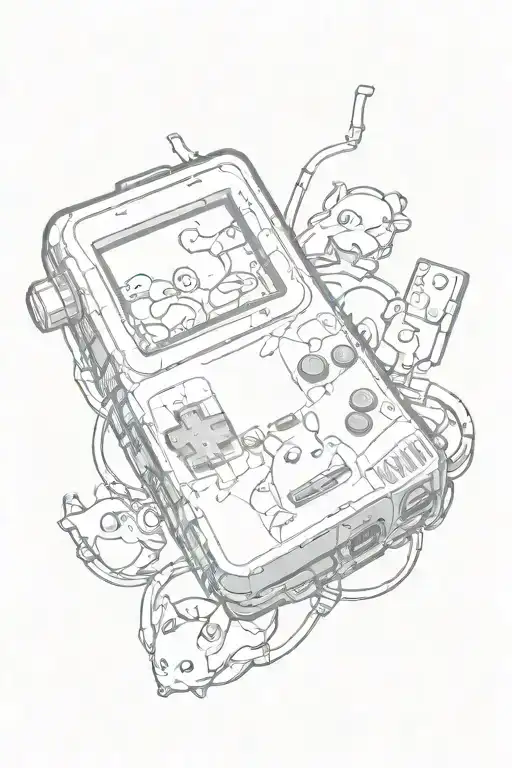 gameboy pokemon tattoo design idea