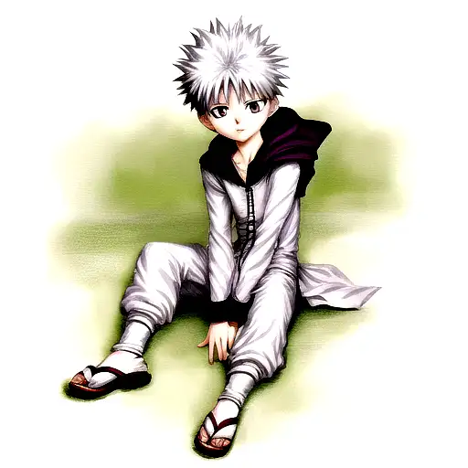 killua zoldyck realistic tattoo design idea