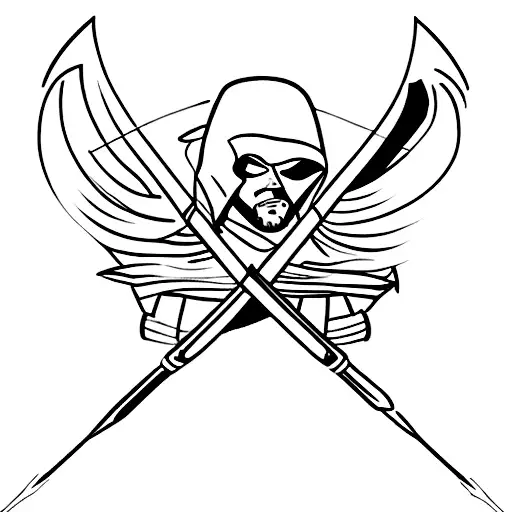 arrow and bow tattoo design idea