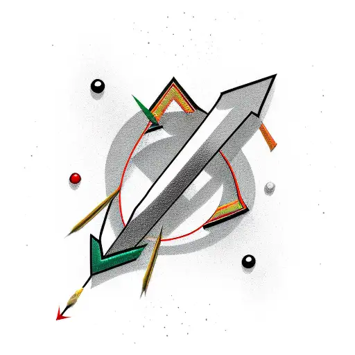 arrow and bow tattoo design idea