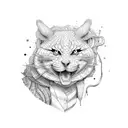 hard times with bricks tattoo design idea