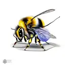 bumblebee funny fly tattoo design idea