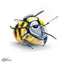 bumblebee funny tattoo design idea