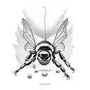 bumblebee funny tattoo design idea
