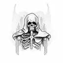 Grim Reaper with guns tattoo design idea
